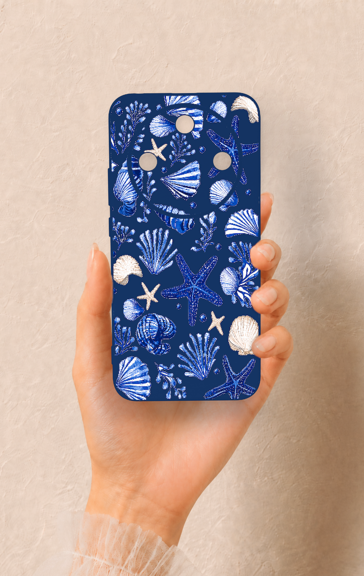 Honor Magic 8 Lite Uyumlu Deniz Kabuğu Desenli Silikon Kılıf