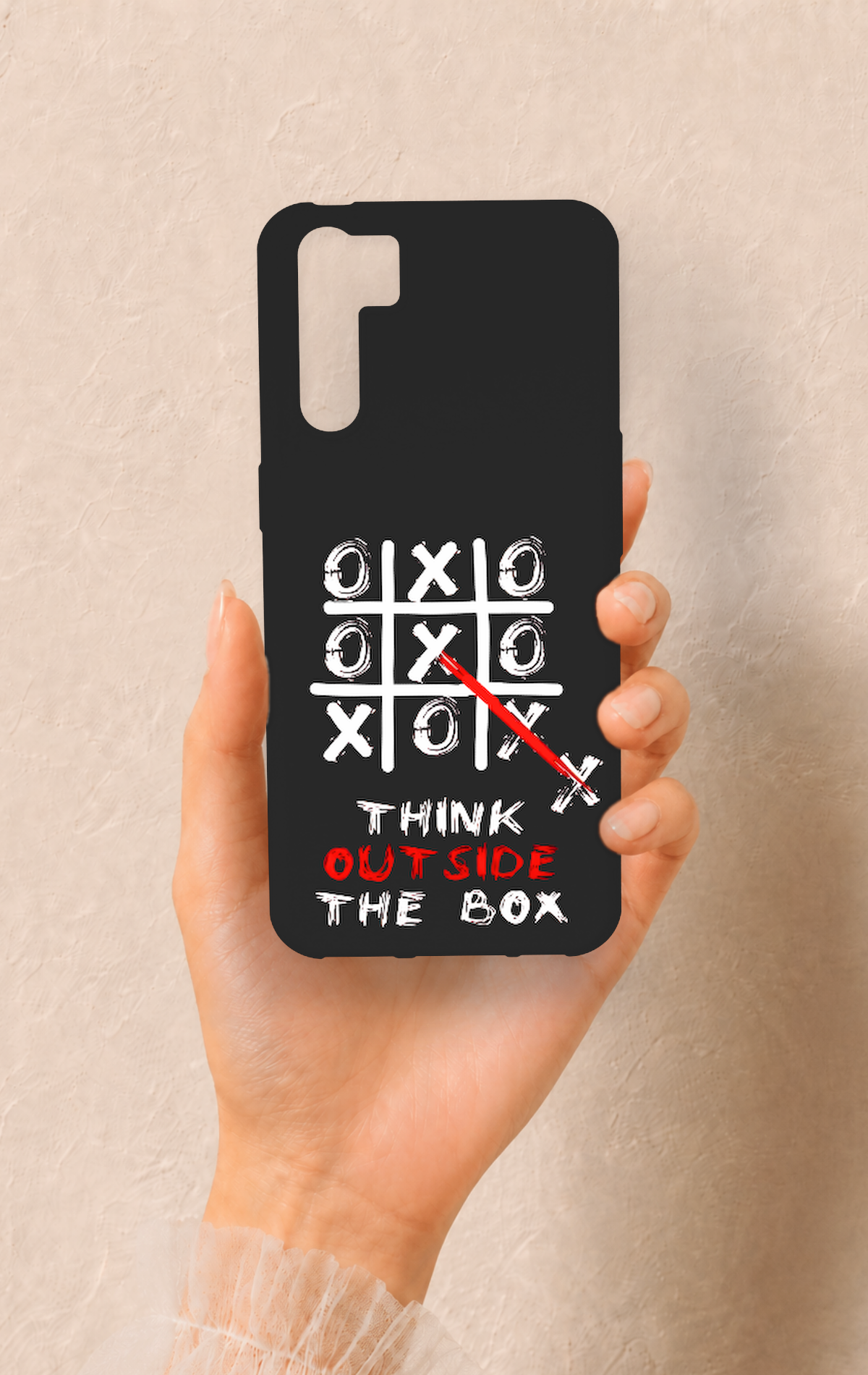 Oppo A91 Uyumlu Out Side The Box Desenli Silikon Kılıf