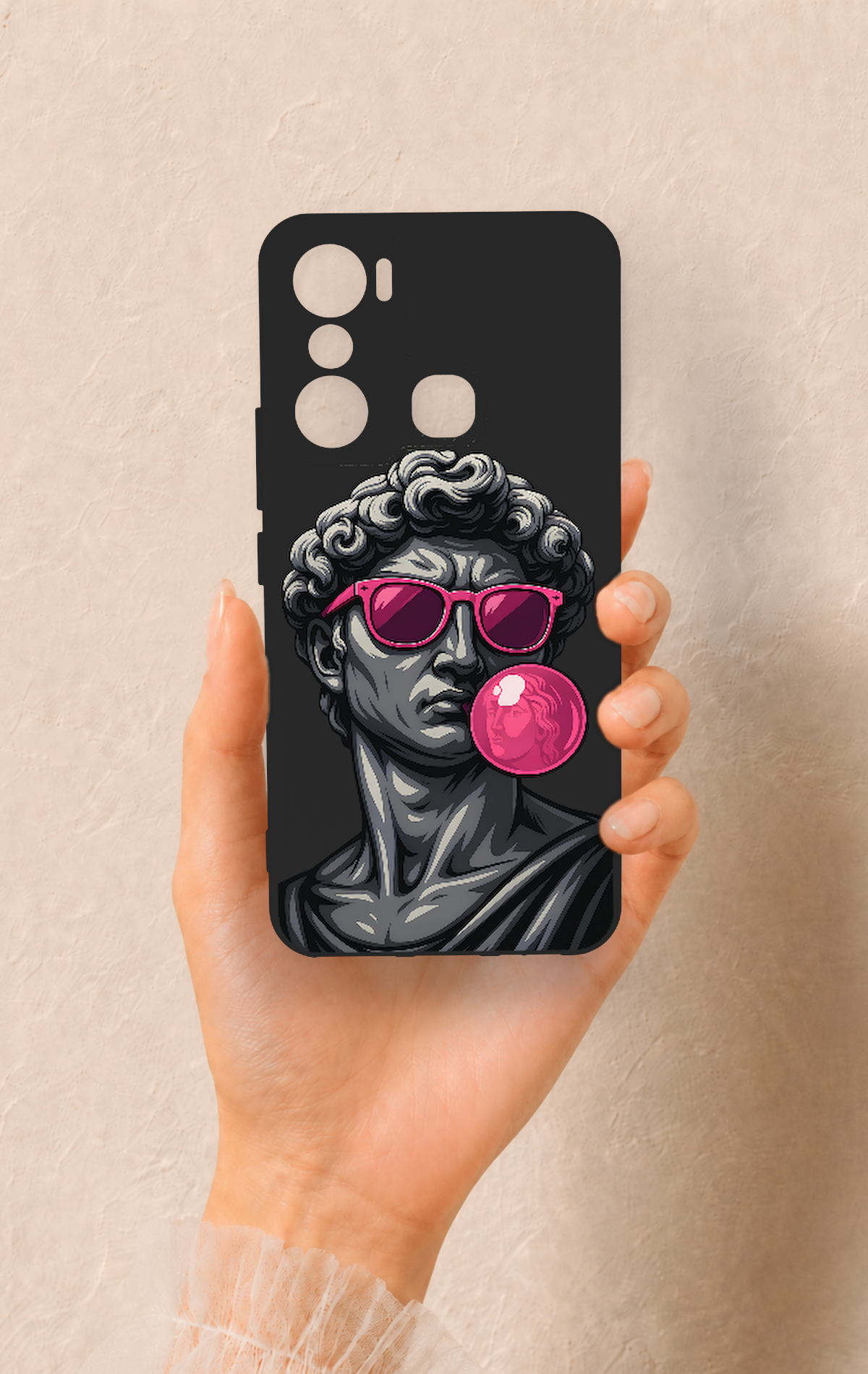 İnfinix Hot 20i Uyumlu Pop David Desenli Silikon Kılıf