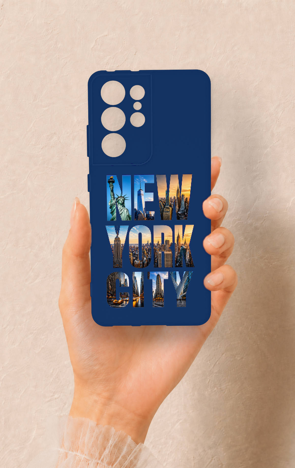 Samsung S21 Ultra Uyumlu New York City Desenli Silikon Kılıf