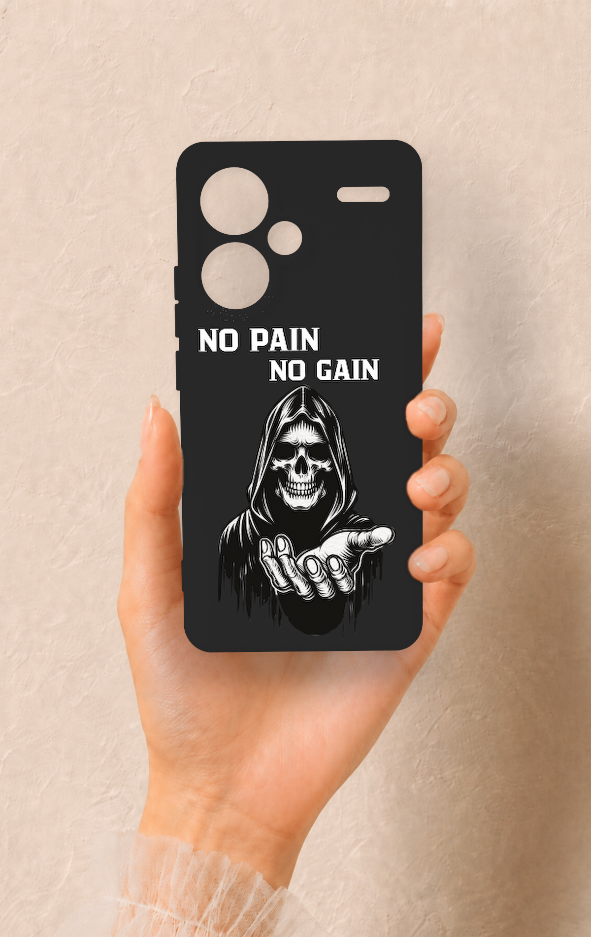 Redmi Note 13 Pro Plus Uyumlu No Pain No Gain Desenli Silikon Kılıf