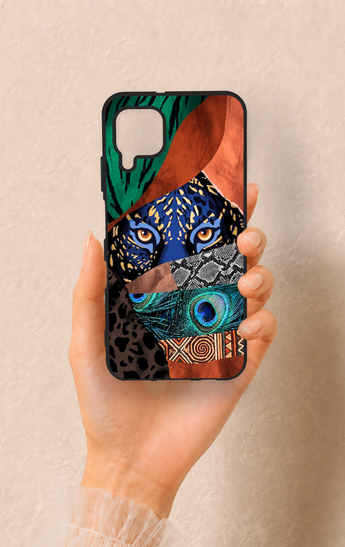 Huawei P40 Lite Uyumlu Amazon Kaplan Desenli Silikon Kılıf