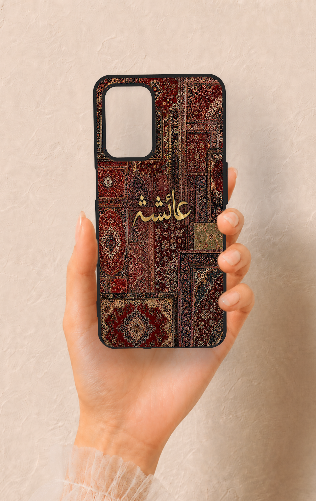 Oppo A54 Uyumlu Vintage Halı Desenli Silikon Kılıf