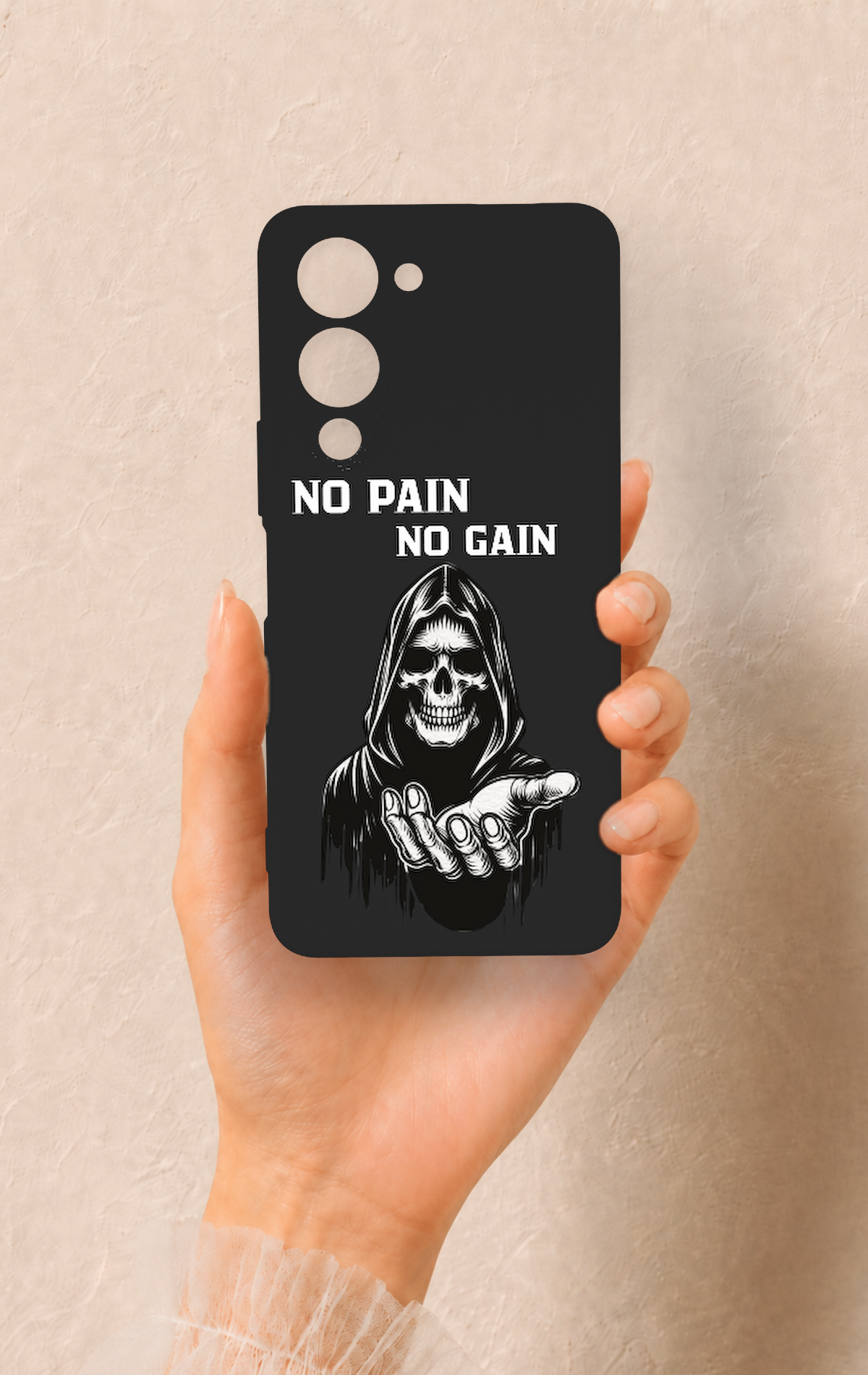 Vivo Y19 5G Uyumlu No Pain No Gain Desenli Silikon Kılıf