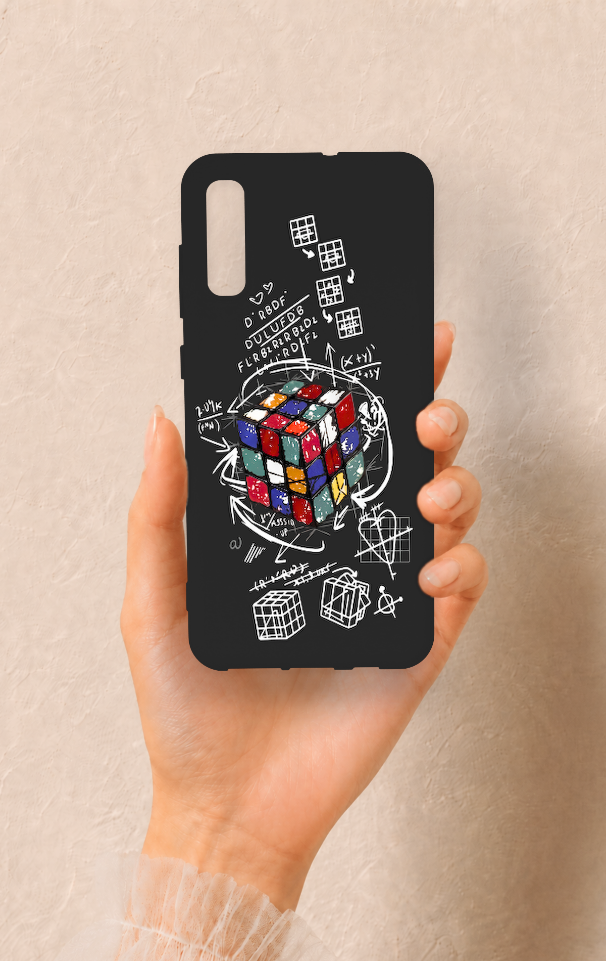 Samsung A70 Uyumlu Rubik Küb Desenli Silikon Kılıf