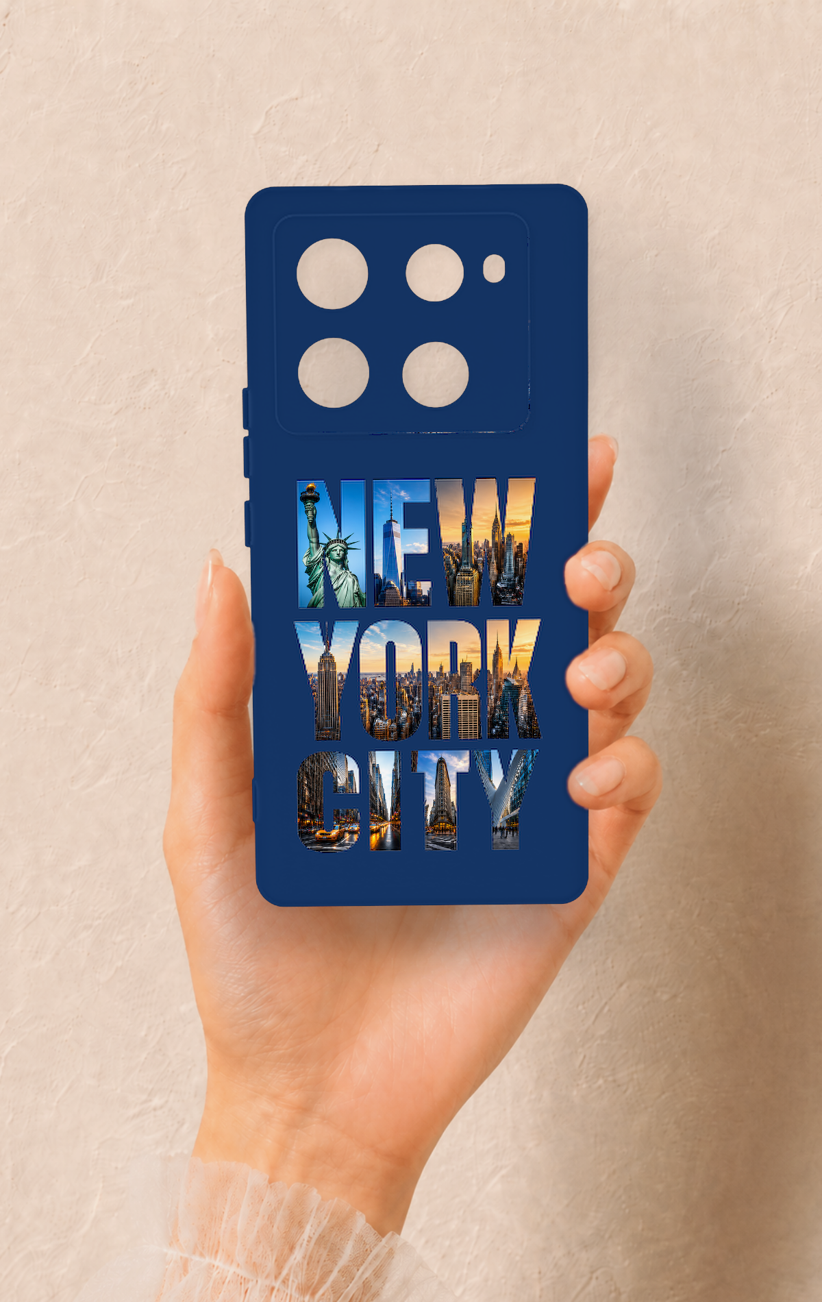 İnfinix Note 40 Pro Uyumlu New York City Desenli Silikon Kılıf