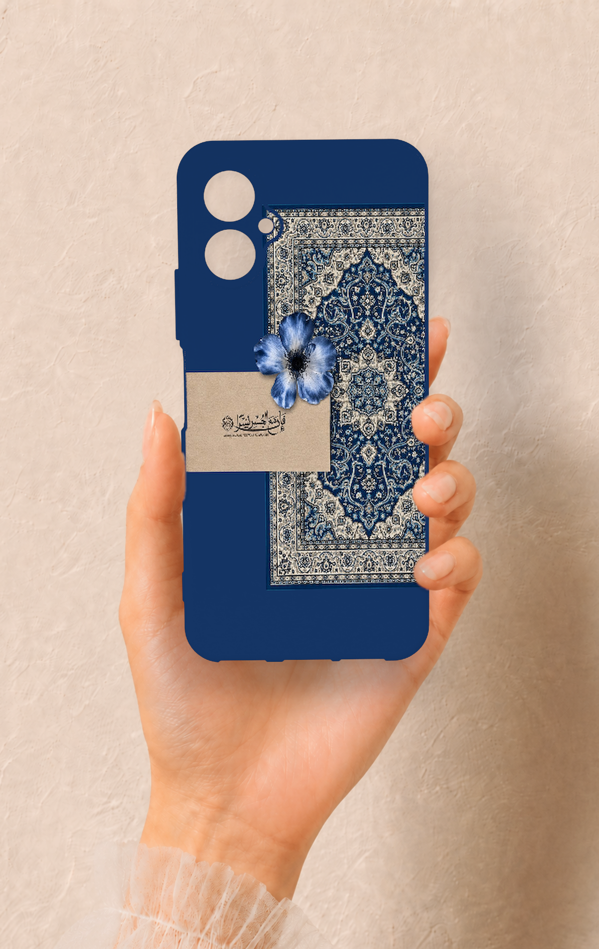 Omix X5 Uyumlu Mavi Etnik Halı Desenli Silikon Kılıf
