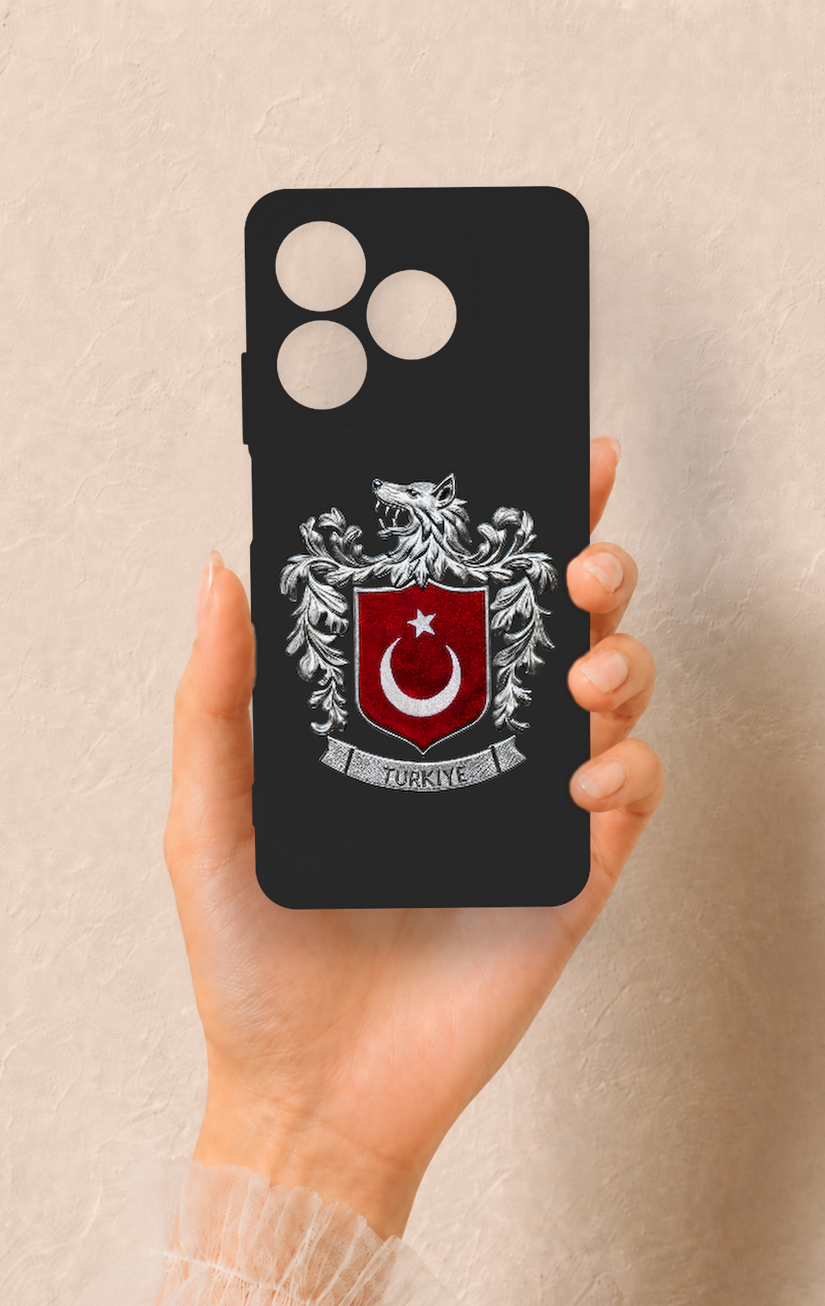 Realme C63 Uyumlu Türk Arma Desenli Silikon Kılıf