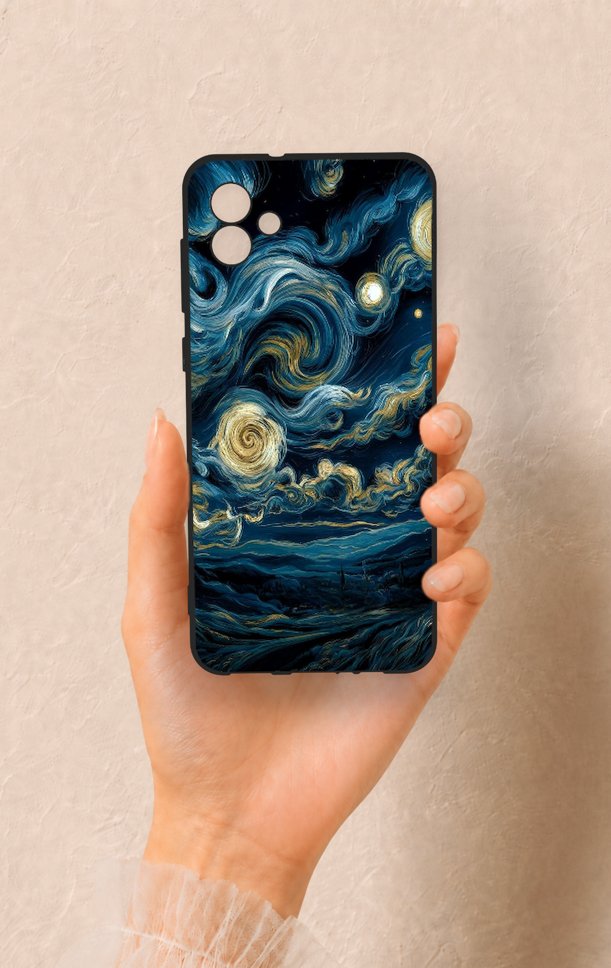 Samsung A04 Uyumlu Yıldızlı Gece Desenli Silikon Kılıf