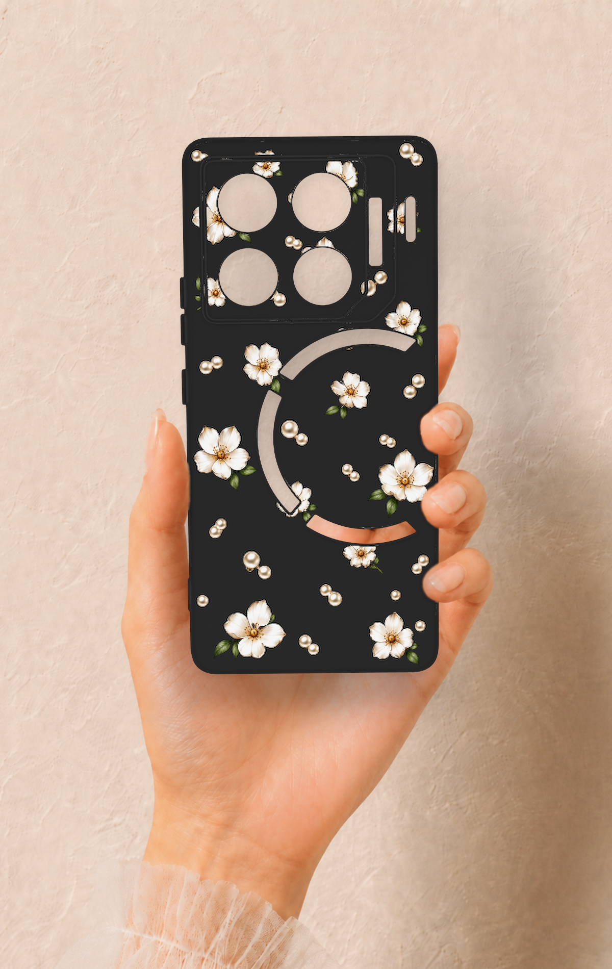 İnfinix Gt 20 Pro Uyumlu İnci Papatya Desenli Silikon Kılıf