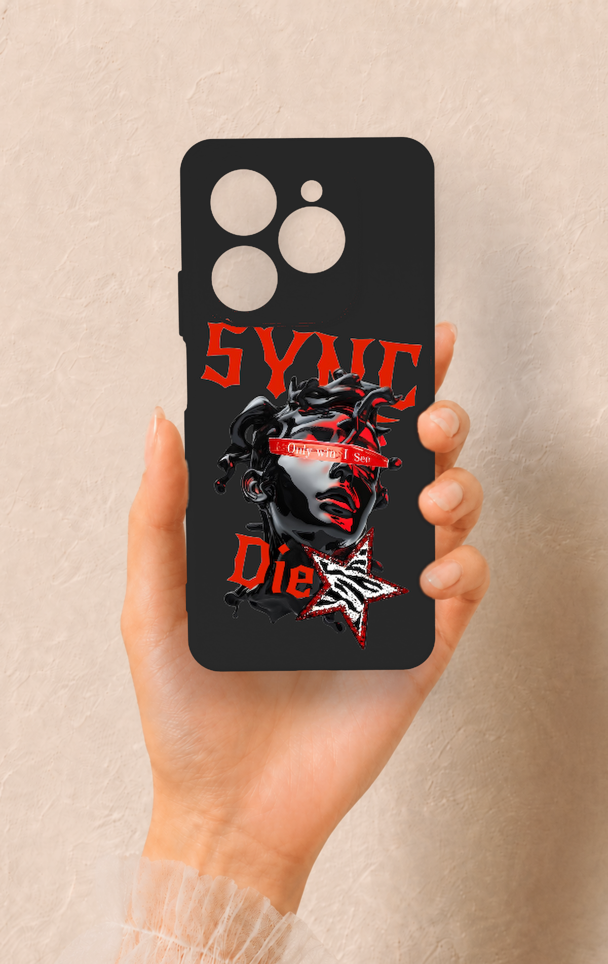 Tecno Spark 20 Pro Uyumlu Sync Die Desenli Silikon Kılıf