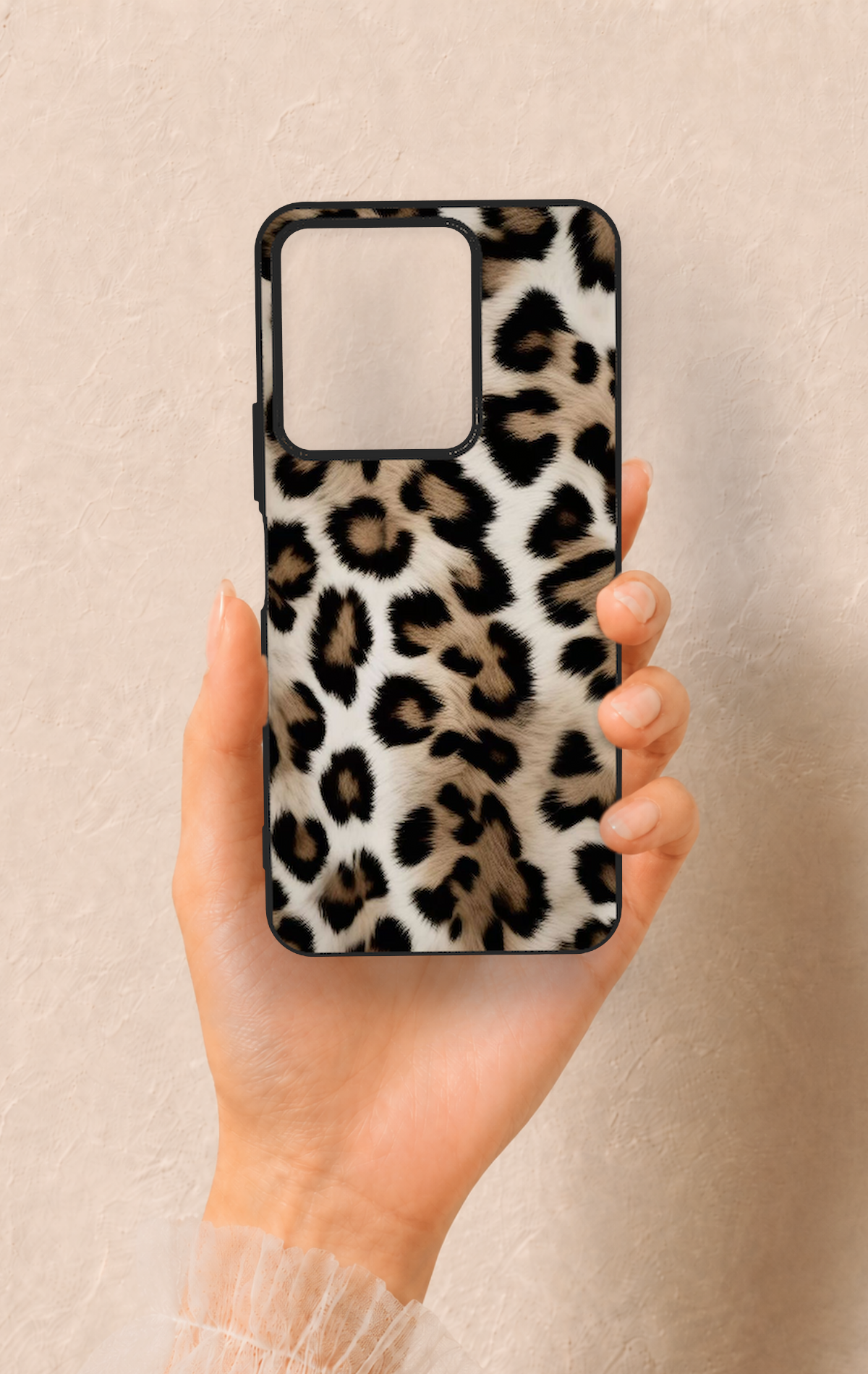 Vivo Y35 Uyumlu Leopar Derisi Desenli Silikon Kılıf