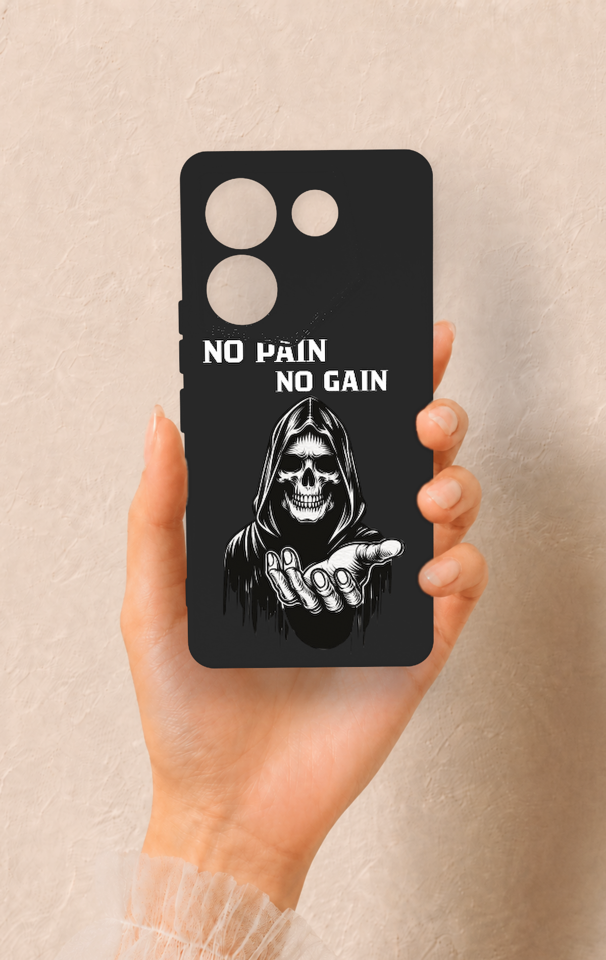 Tecno Caman 20 Pro 5G Uyumlu No Pain No Gain Desenli Silikon Kılıf