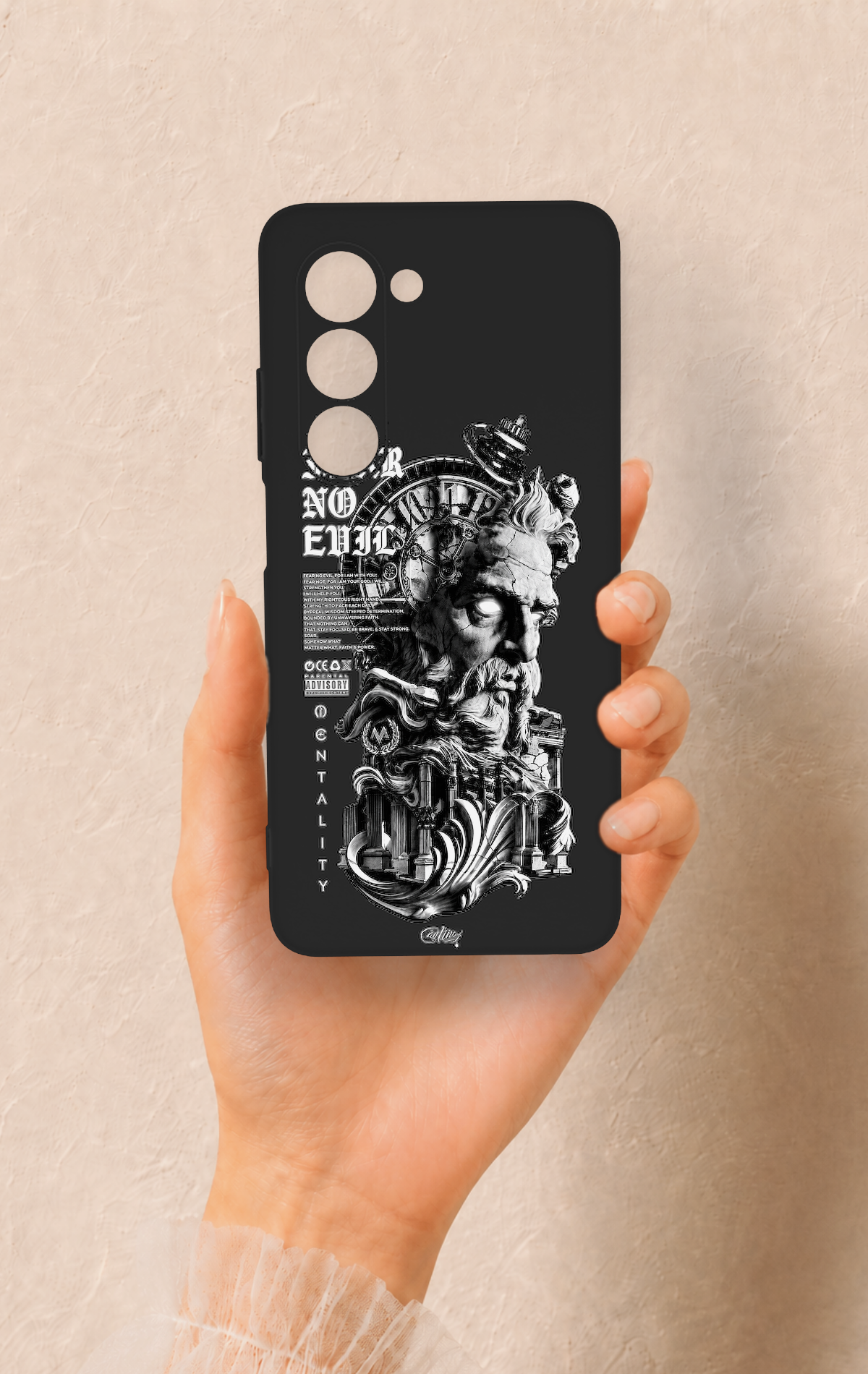 Oppo A5 5G Uyumlu Fear No Evil Desenli Silikon Kılıf