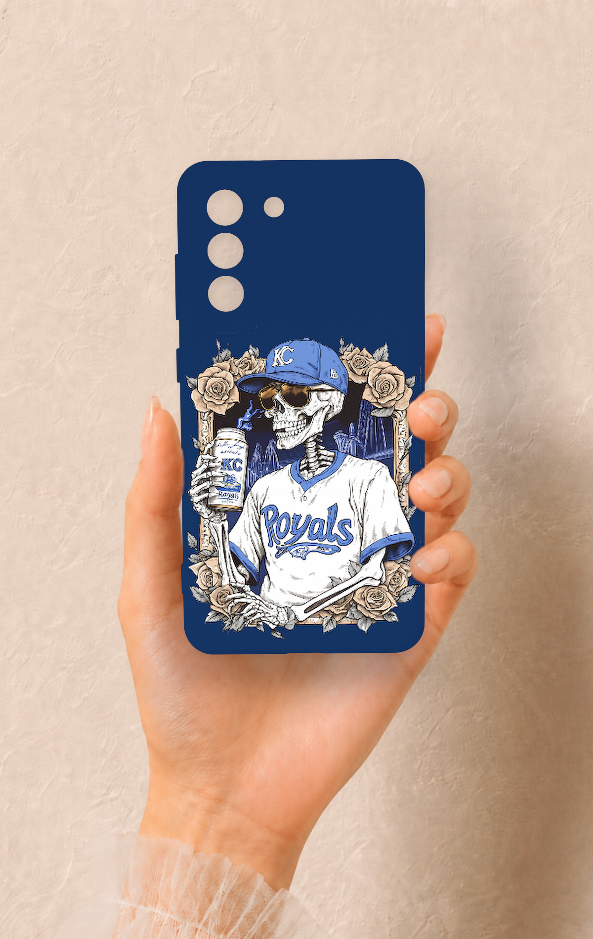 Samsung-S21FE Uyumlu Royals Desenli Silikon Kılıf