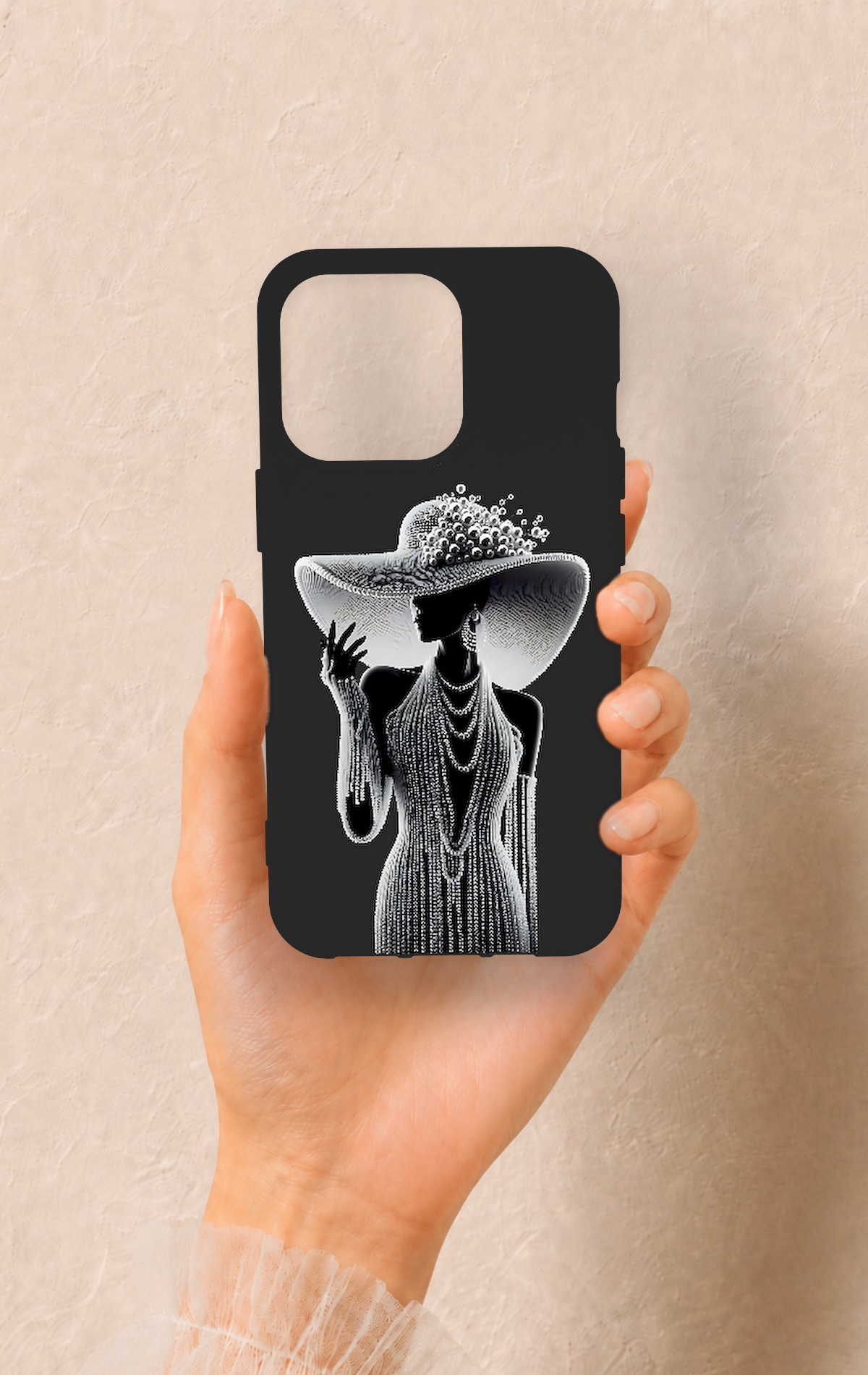 iPhone 13 Pro Uyumlu Lady Desenli Silikon Kılıf