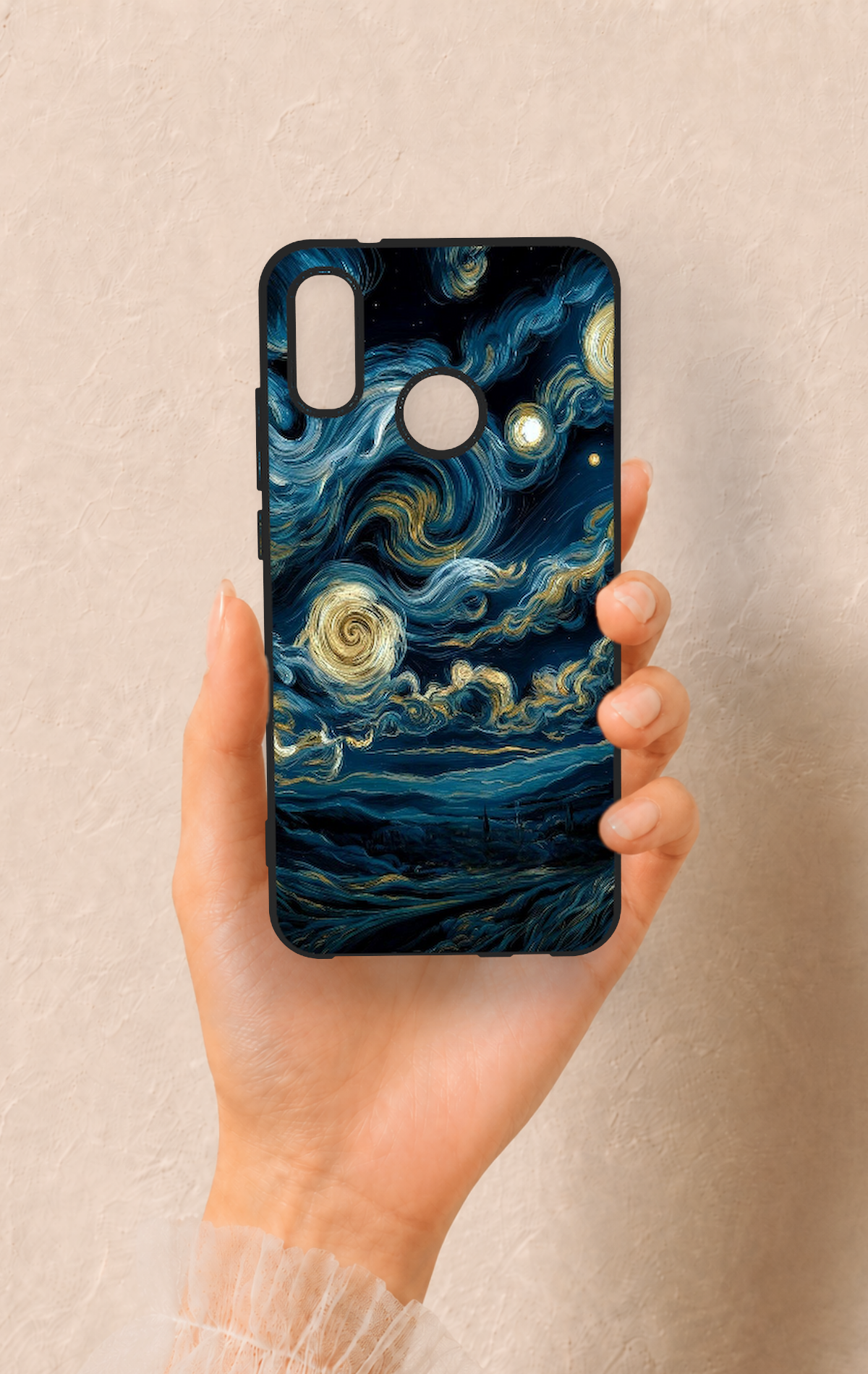 Huawei P20 Lite Uyumlu Yıldızlı Gece Desenli Silikon Kılıf