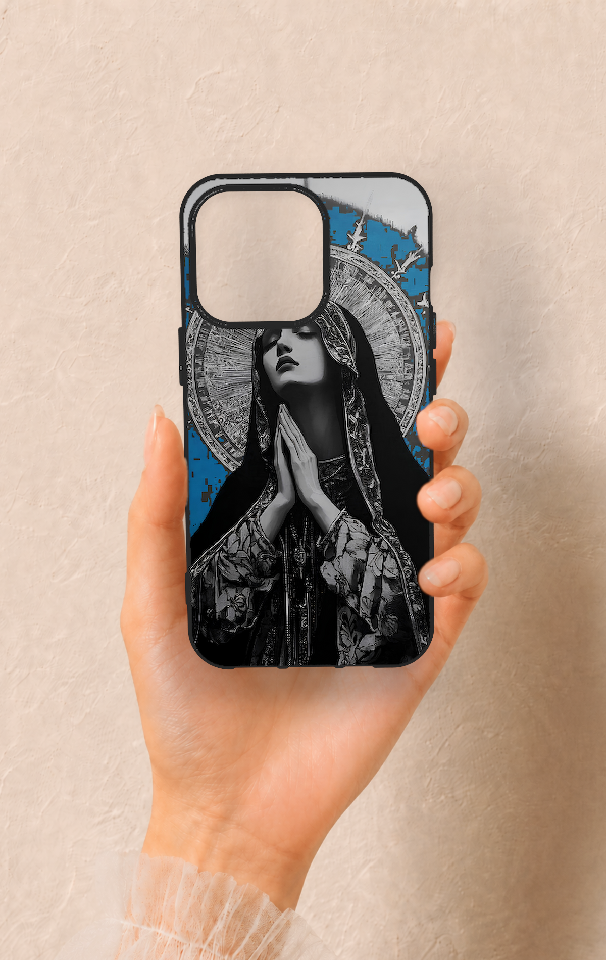 iPhone 13 Pro Uyumlu Rahibe Desenli Silikon Kılıf