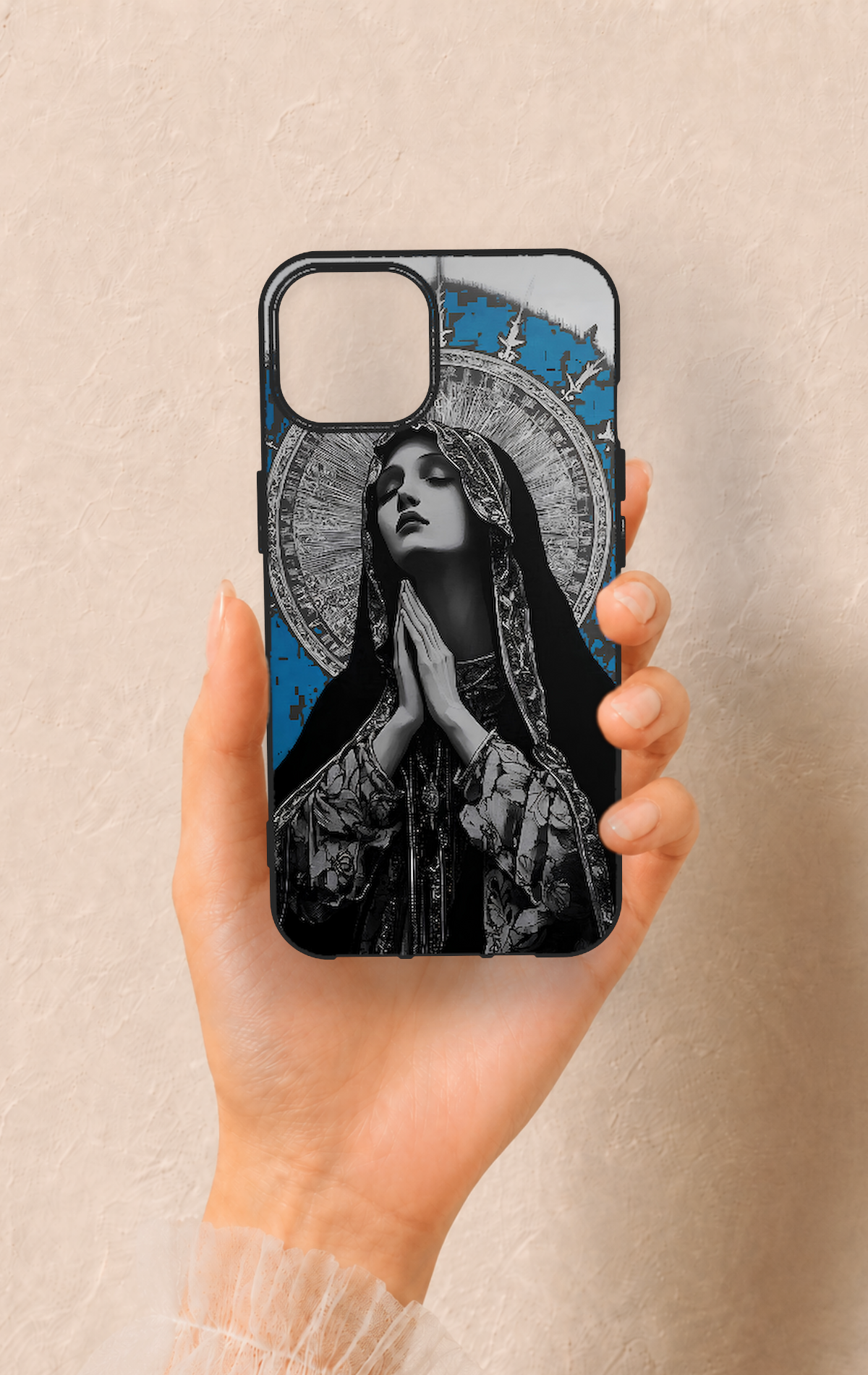 iPhone 14 Uyumlu Rahibe Desenli Silikon Kılıf