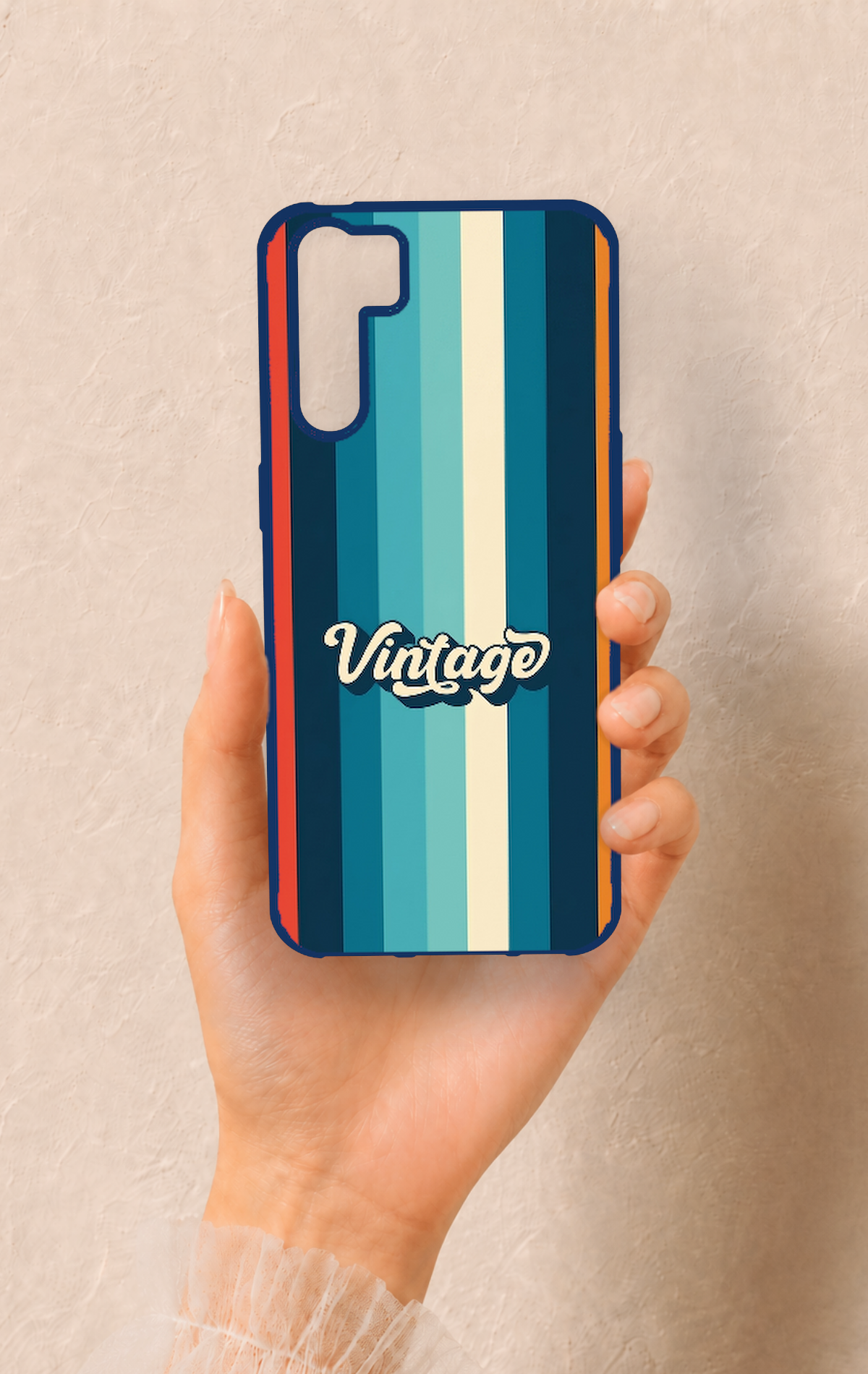 Oppo A91 Uyumlu Vintage Desenli Silikon Kılıf