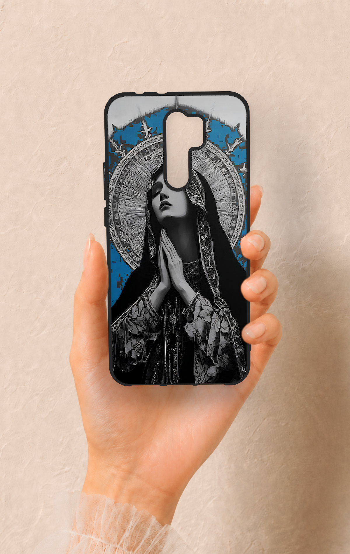 Redmi 9 Uyumlu Rahibe Desenli Silikon Kılıf