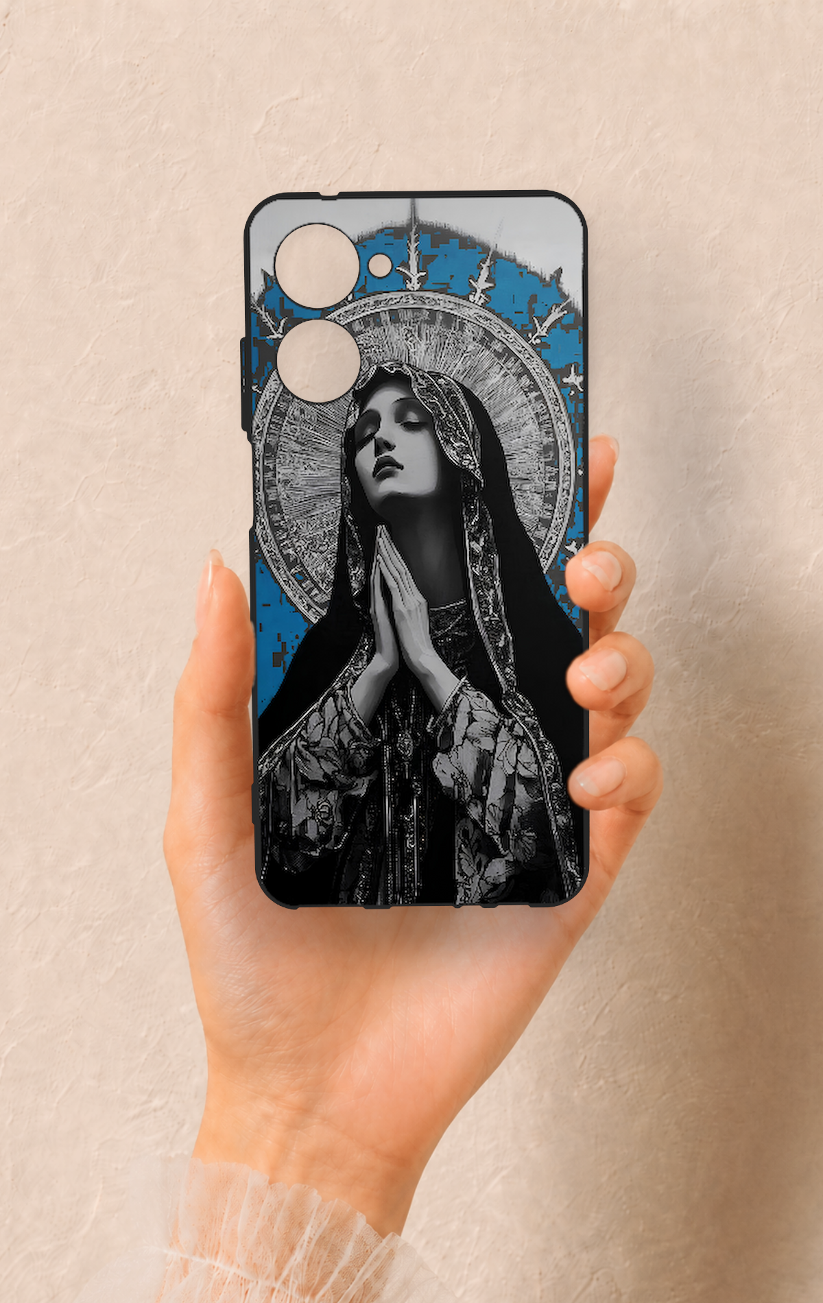 Realme 10 Uyumlu Rahibe Desenli Silikon Kılıf