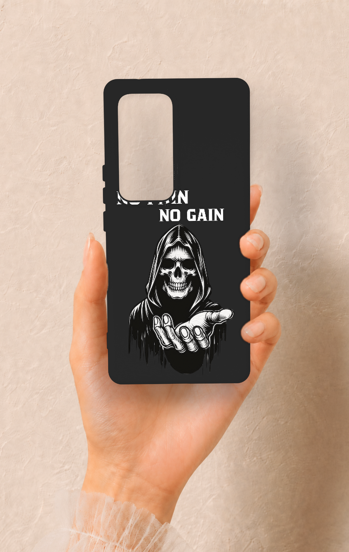 Vivo V30 Uyumlu No Pain No Gain Desenli Silikon Kılıf