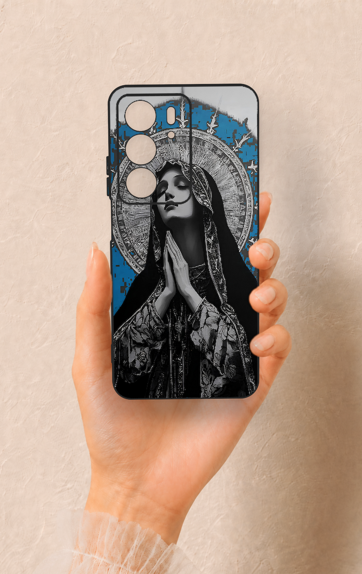 Realme C75 Uyumlu Rahibe Desenli Silikon Kılıf