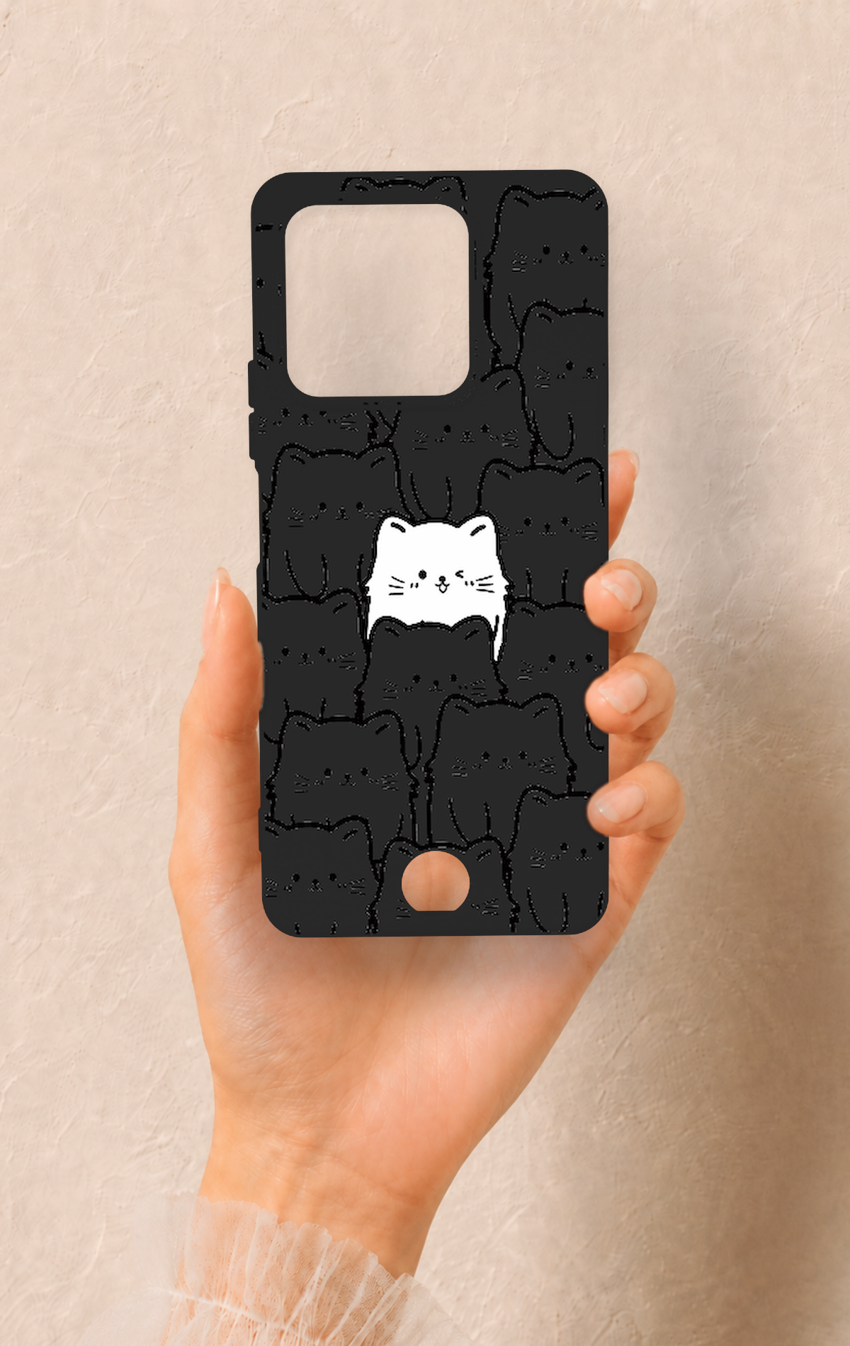 Reeder S71 Uyumlu Many Cats Desenli Silikon Kılıf