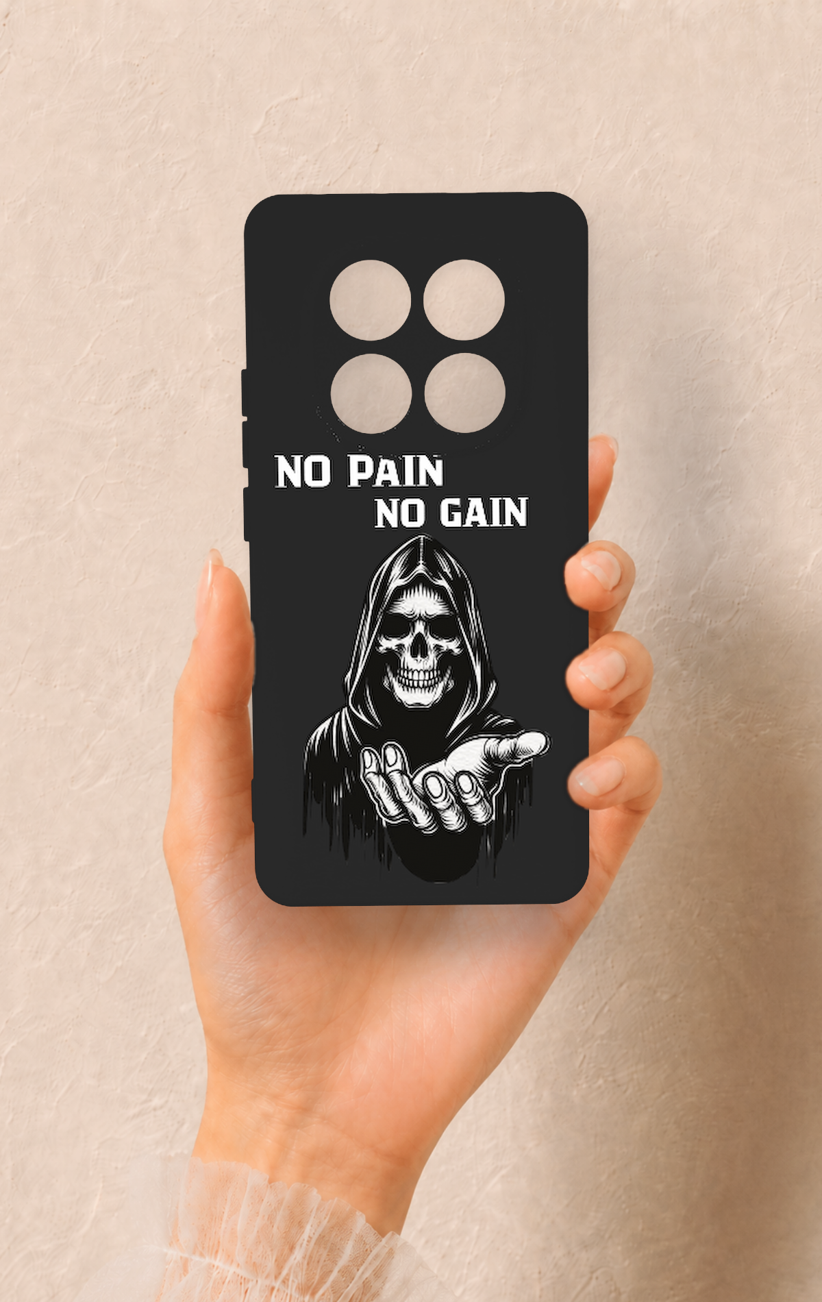 Redmi Note 14 Pro 5G Uyumlu No Pain No Gain Desenli Silikon Kılıf