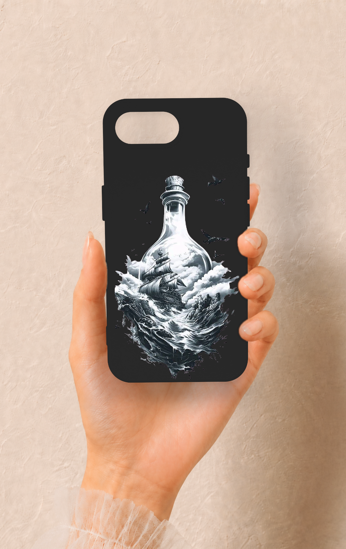 iPhone 16E Uyumlu Secret Sea Desenli Silikon Kılıf