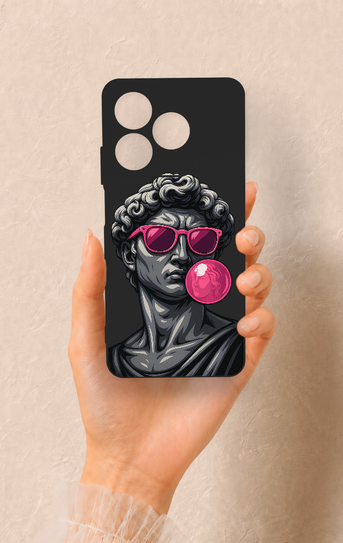 Realme C63 Uyumlu Pop David Desenli Silikon Kılıf