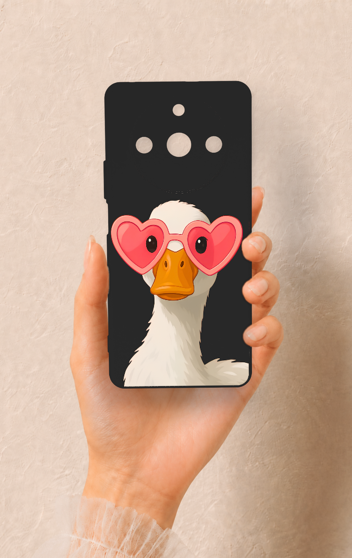 Realme 11 Pro Uyumlu Aşık Ördek Desenli Silikon Kılıf