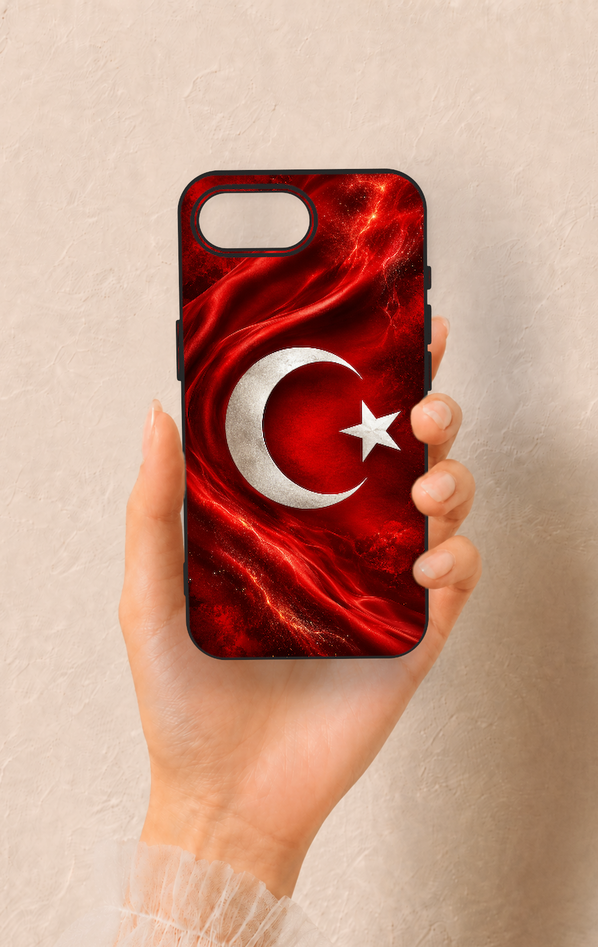 iPhone 16E Uyumlu Türk Bayrağı Desenli Silikon Kılıf