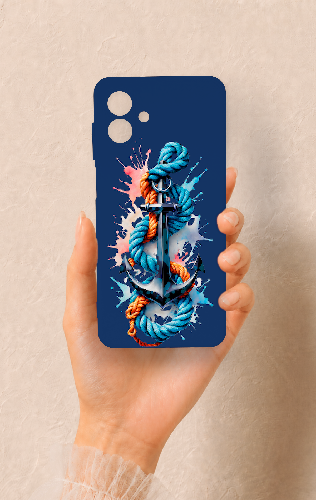 Samsung A07 Uyumlu Anchor Desenli Silikon Kılıf