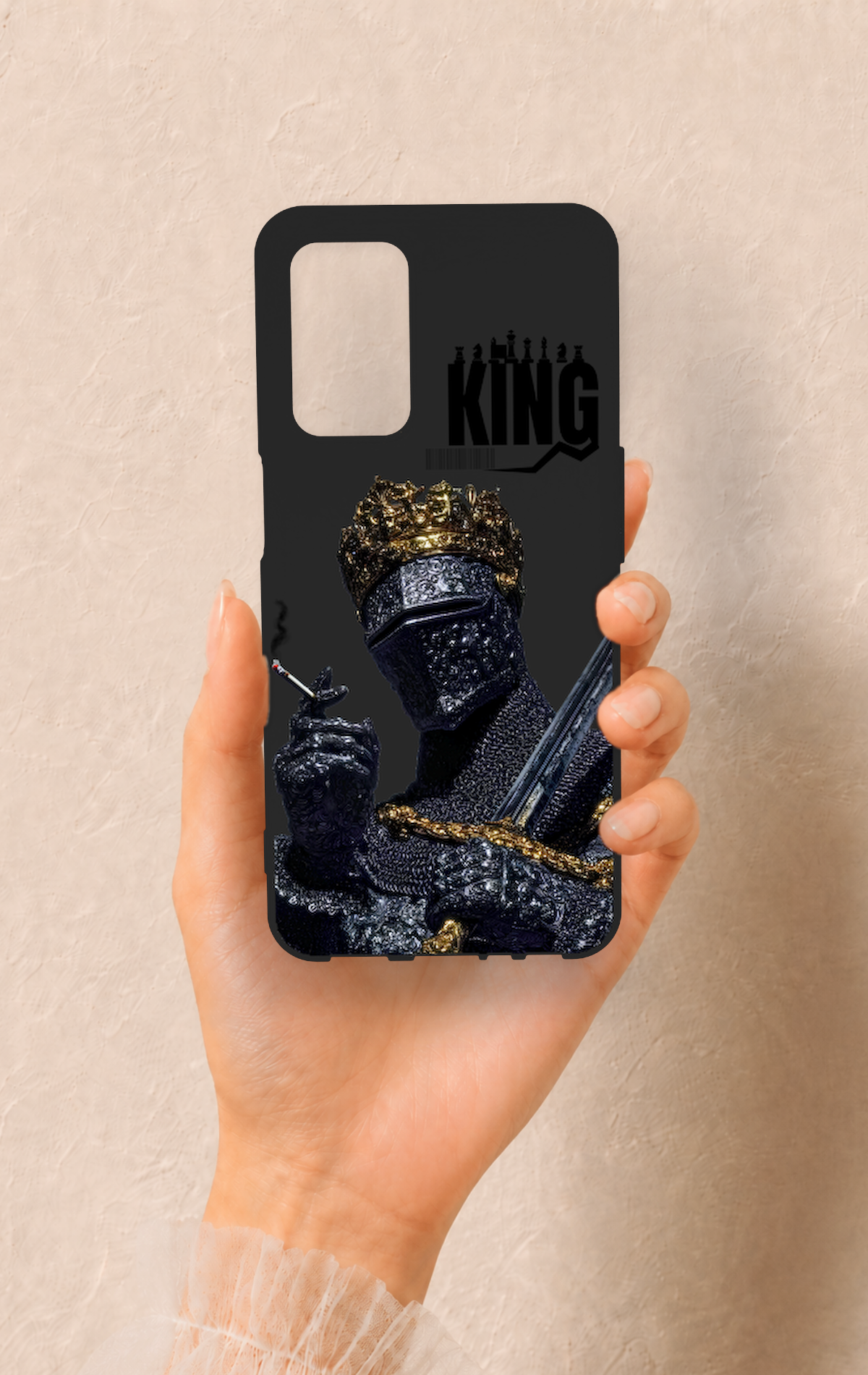 Oppo A55 Uyumlu King Desenli Silikon Kılıf