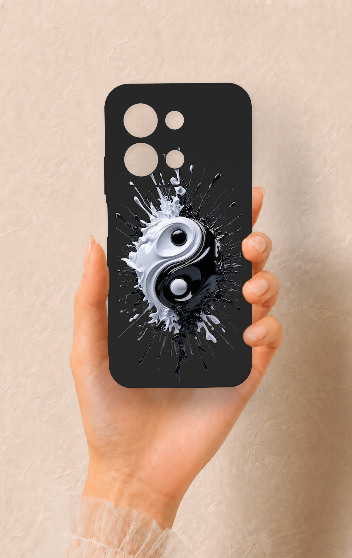 Redmi 15C 4G Uyumlu İyi ve Kötü Desenli Silikon Kılıf