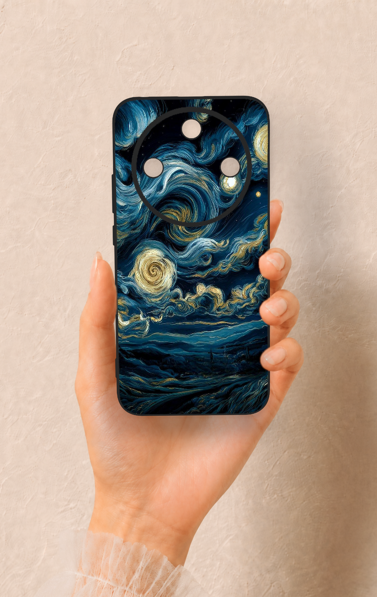 Honor Magic 8 Lite Uyumlu Yıldızlı Gece Desenli Silikon Kılıf