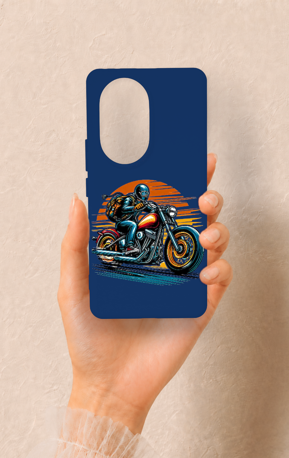 Honor 200 Pro 5G Uyumlu Moto Rider Desenli Silikon Kılıf