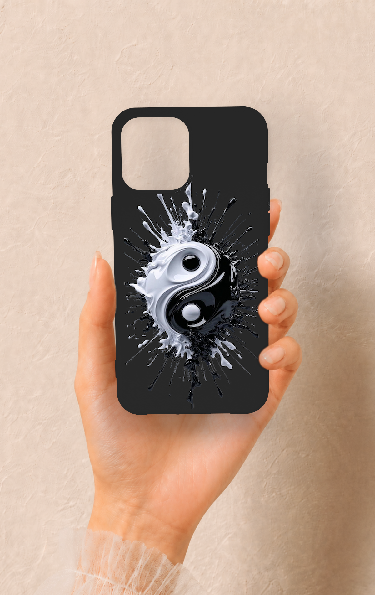 iPhone 12 Pro Max Uyumlu İyi ve Kötü Desenli Silikon Kılıf