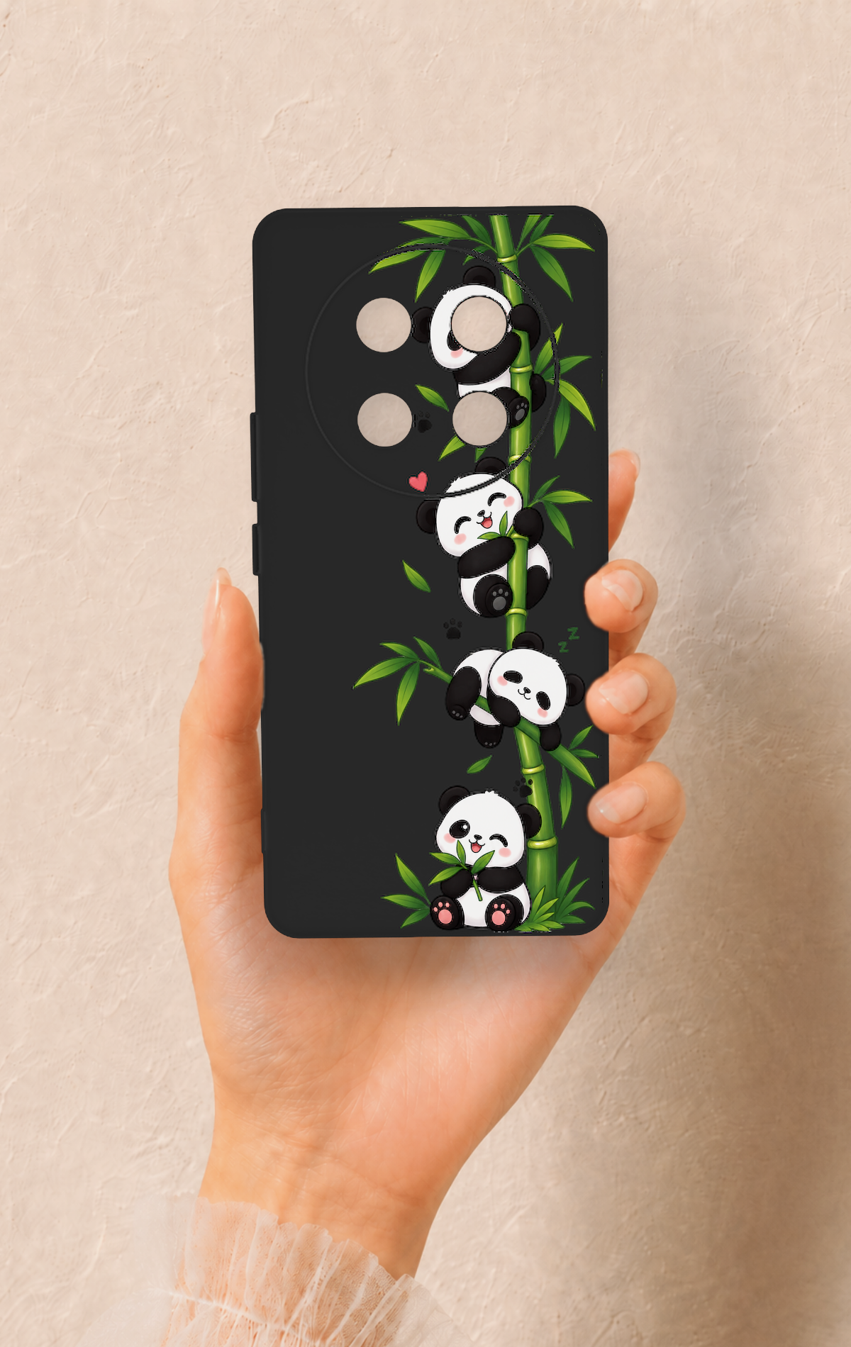 Honor Magic 7 Lite 5G Uyumlu Sevimli Panda Bambu Desenli Silikon Kılıf