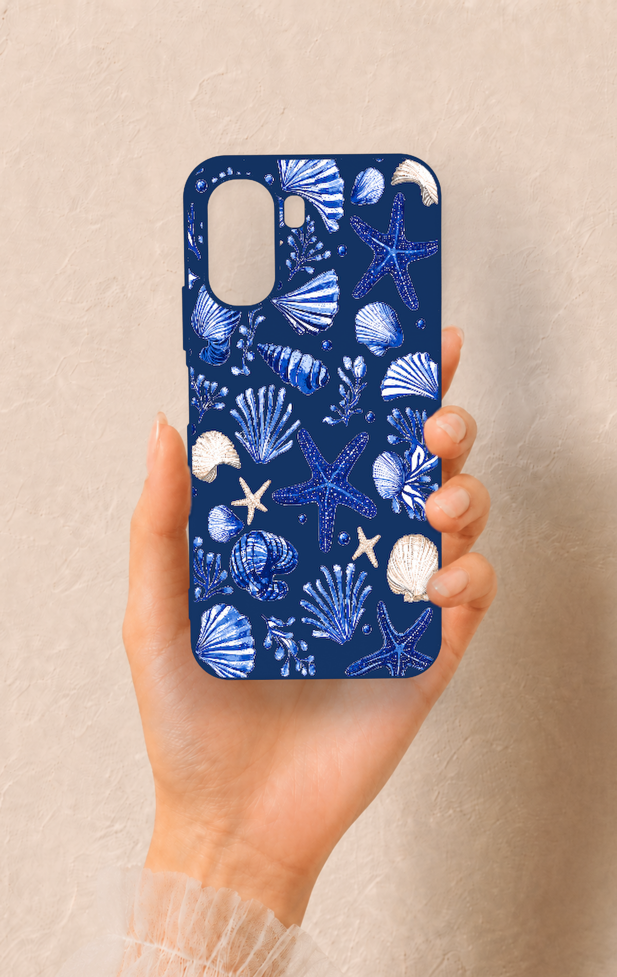 Oppo A6T Uyumlu Deniz Kabuğu Desenli Silikon Kılıf