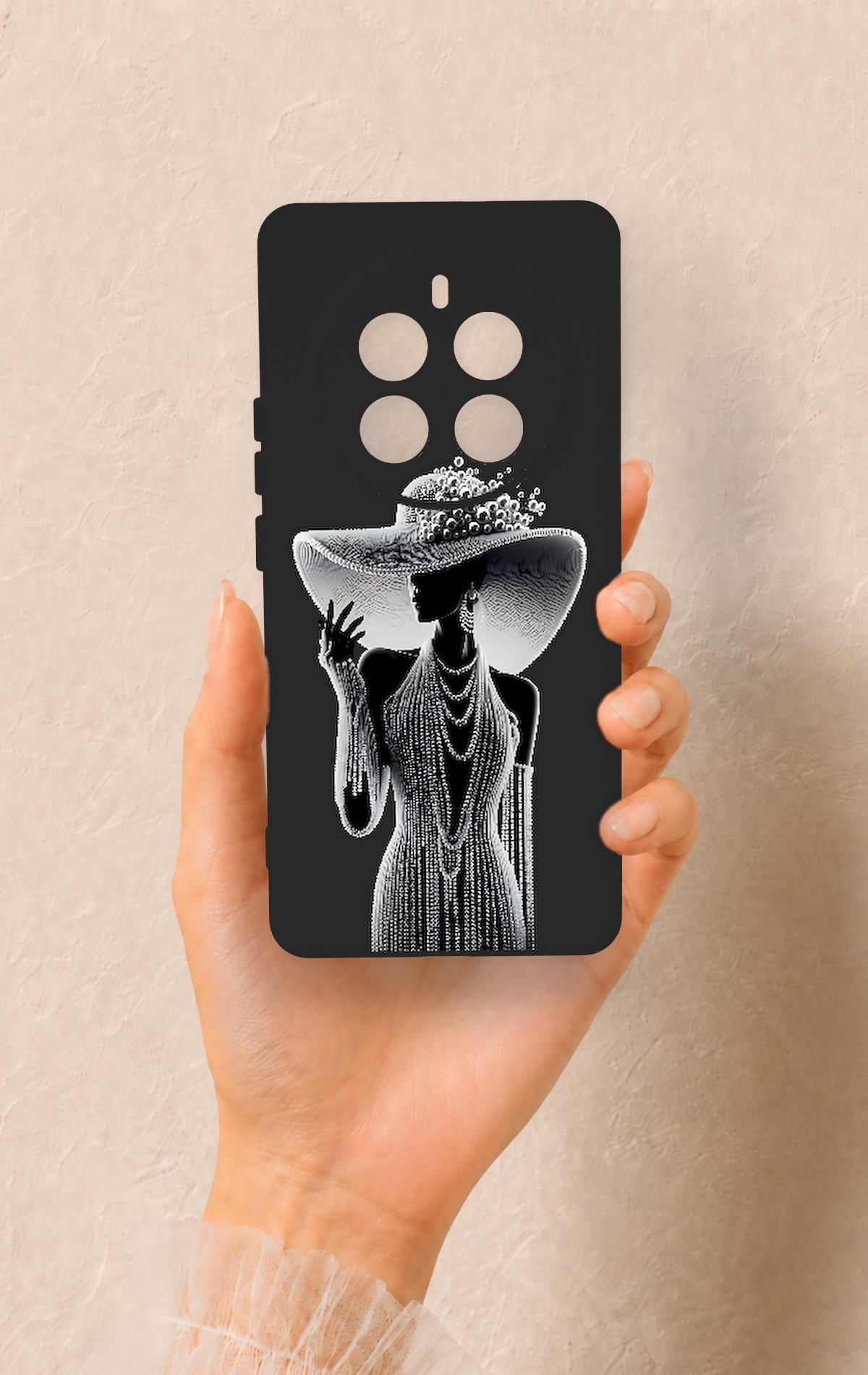 Realme 12 Pro Uyumlu Lady Desenli Silikon Kılıf