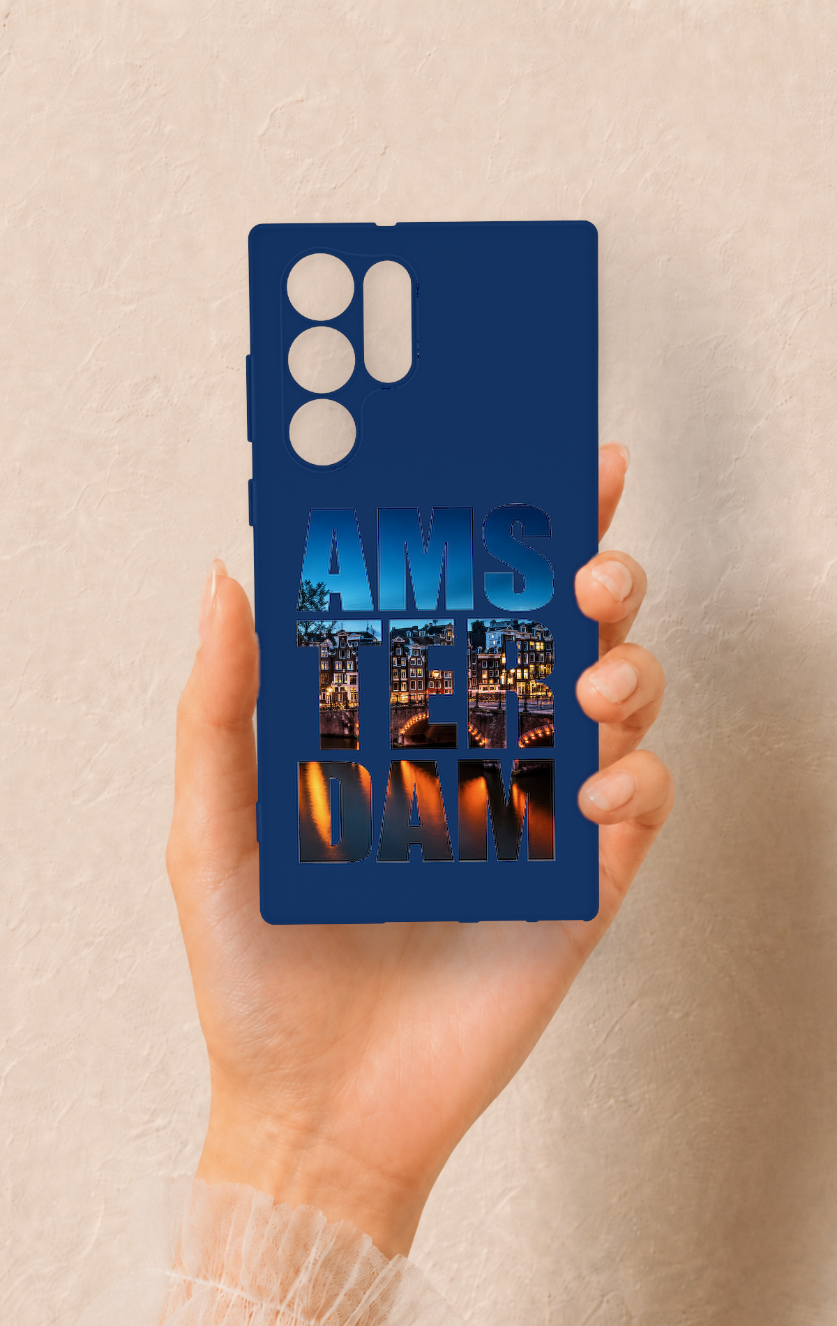 Samsung S22 Ultra Uyumlu Amsterdam Desenli Silikon Kılıf