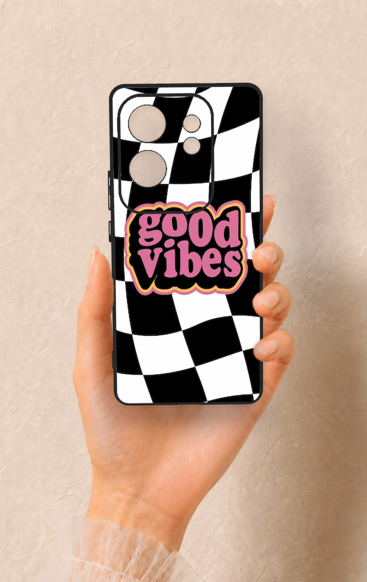 İnfinix Zero 30 Uyumlu Black Good Vibes Desenli Silikon Kılıf