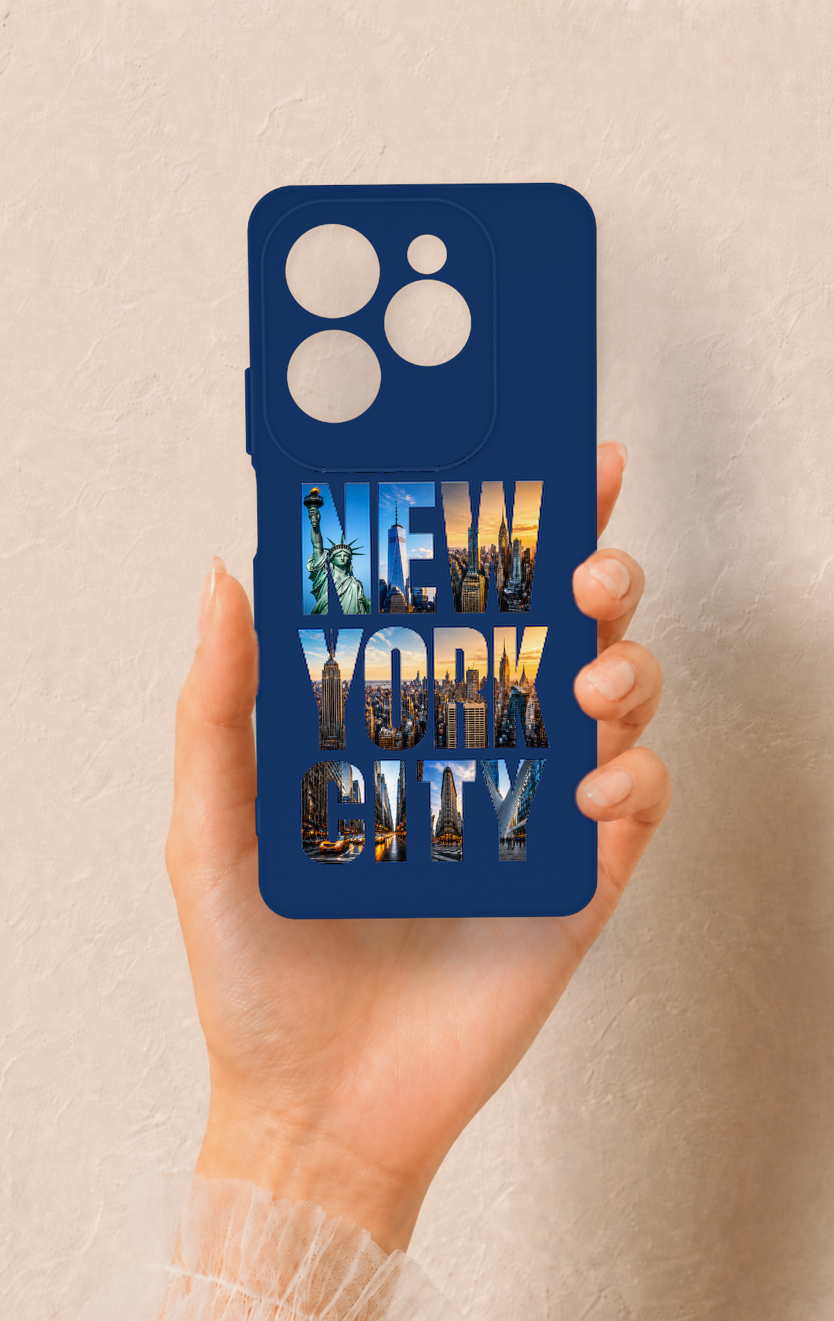 İnfinix Hot 40 Pro Uyumlu New York City Desenli Silikon Kılıf
