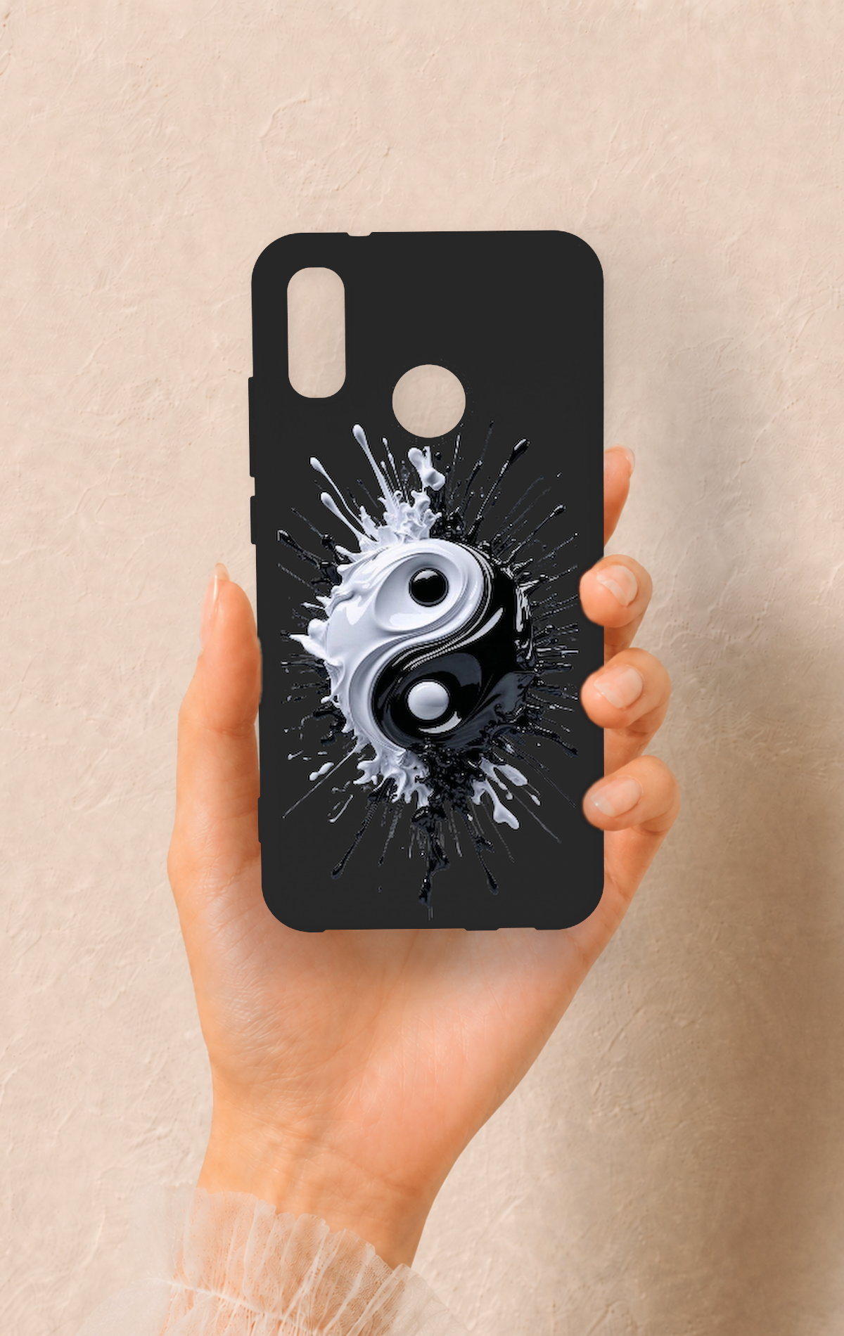 Huawei P20 Lite Uyumlu İyi ve Kötü Desenli Silikon Kılıf