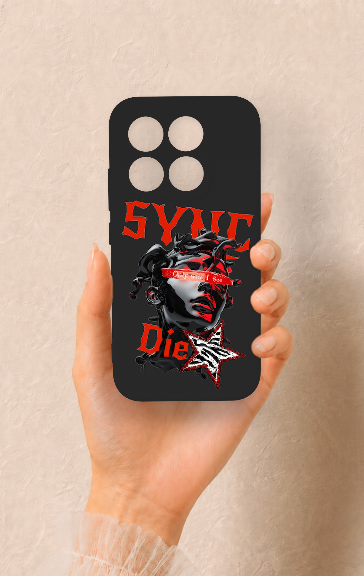 Mi 17 5G Uyumlu Sync Die Desenli Silikon Kılıf