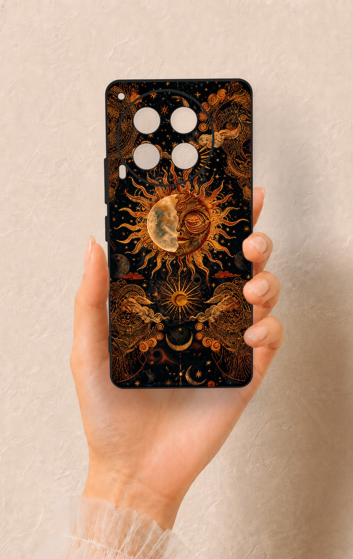 Tecno Camon 30 Uyumlu Mistik Güneş Desenli Silikon Kılıf
