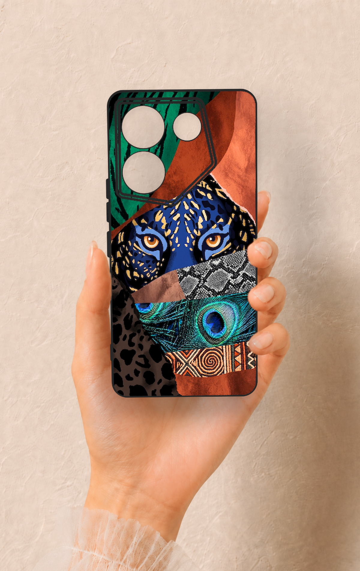 Tecno Caman 20 Pro 5G Uyumlu Amazon Kaplan Desenli Silikon Kılıf